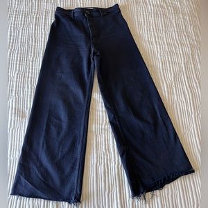 Zara high waist marine straight jeans, size 10, dark blue/black wash denim